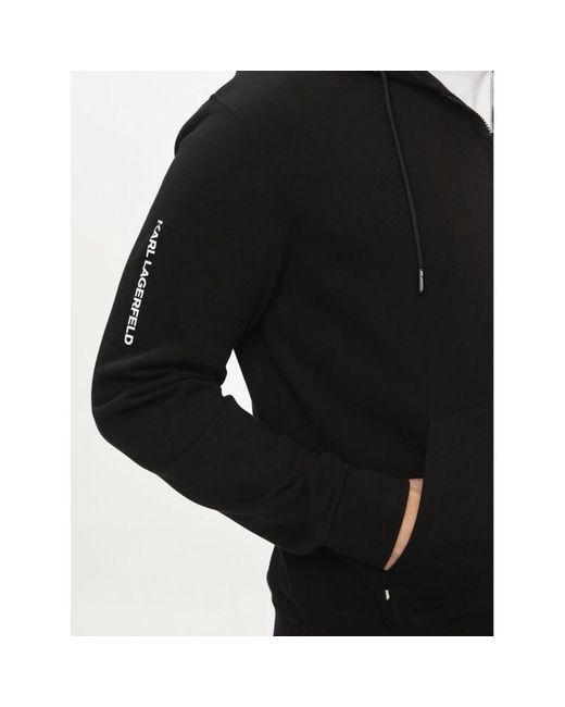Karl Lagerfeld Schwarze baumwolle polyester regular fit jacke in Black für Herren