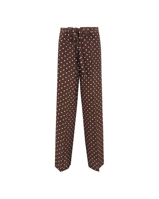 P.A.R.O.S.H. Brown Straight Trousers