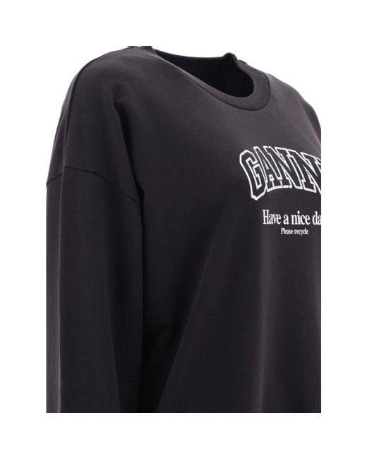 Ganni Black Sweatshirts