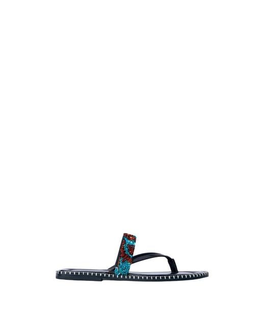 Dries Van Noten Blue Flip Flops