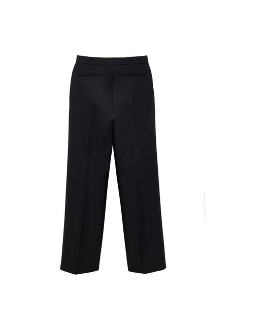 Gucci Broeken ,Zwart ,Wol Luxe Wol-Zijde Geknipte Broek in het Black