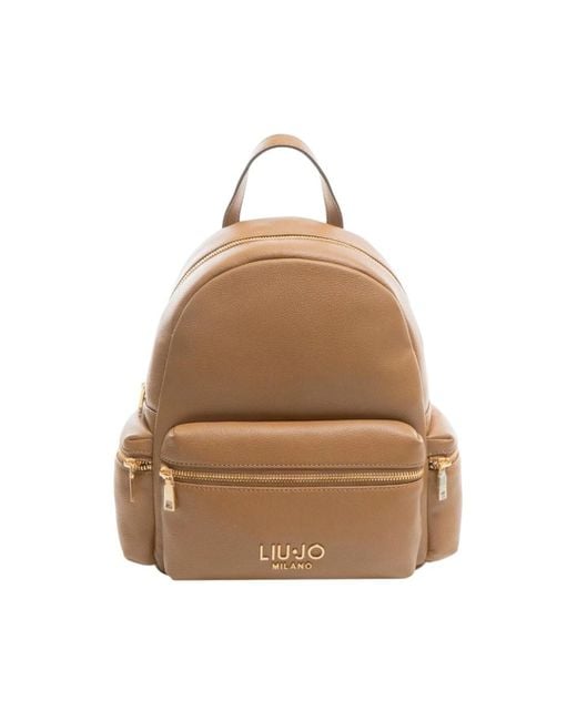 Liu Jo Natural Rucksack Mit Nietenmuster Und Reißverschluss