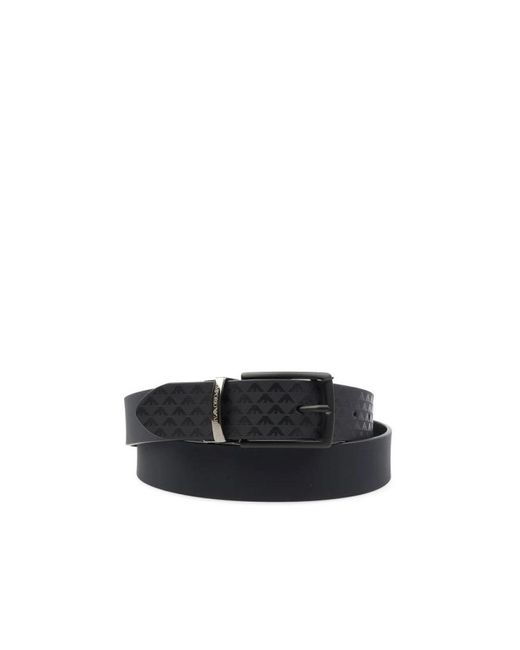 Emporio Armani Black Belts for men