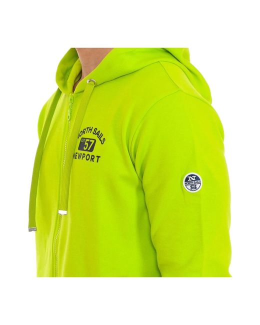 North Sails Yellow Zip-Throughs for men