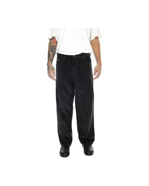 Obey Black Straight Trousers for men