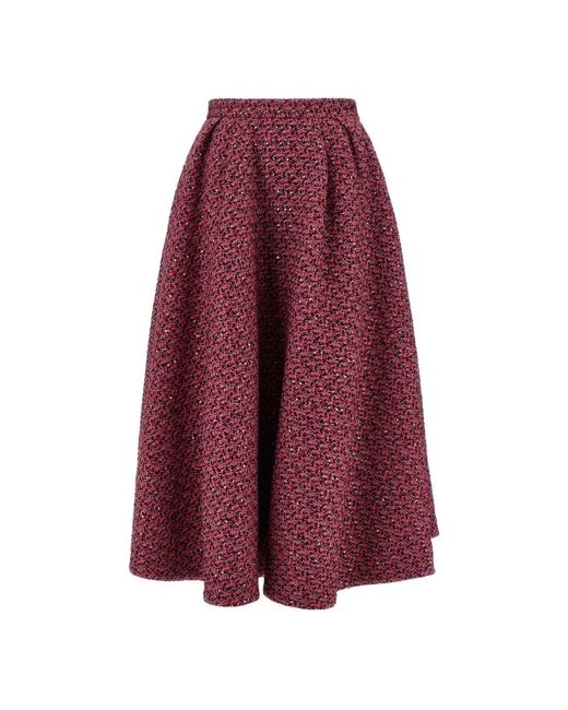 Alessandra Rich Purple Midi Skirts