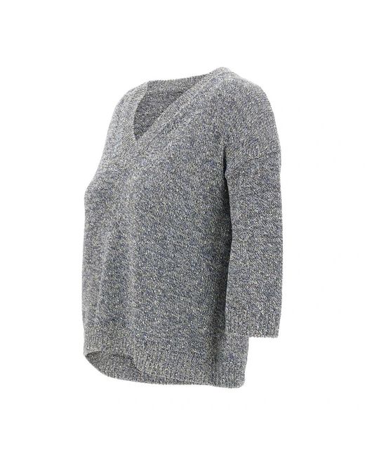 Kangra Gray V-Neck Knitwear