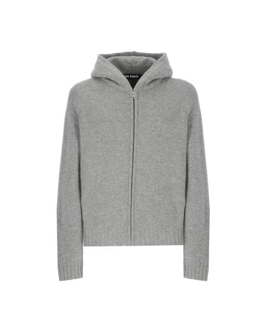 Palm Angels Gray Zip-Throughs for men