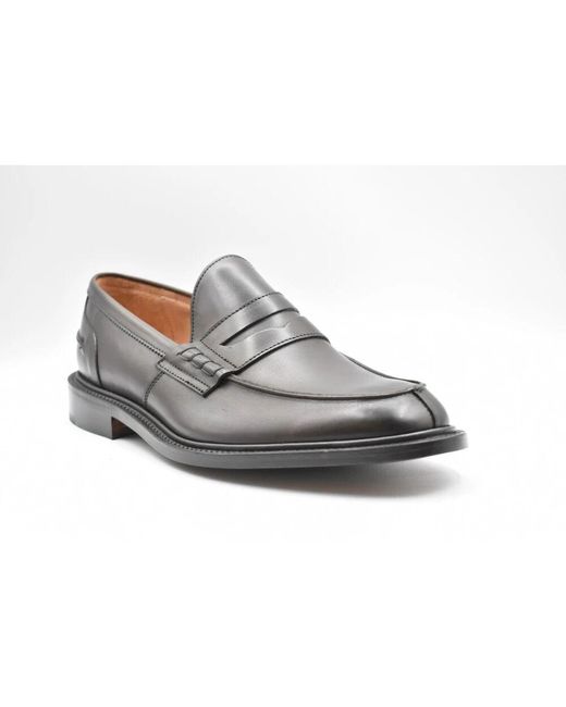 Tricker's Braune Mokassin Stil Flache Schuhe in Gray für Herren