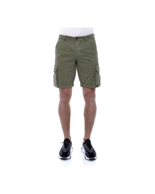 40weft Green Casual Shorts for men