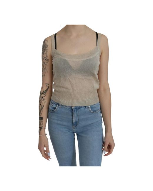 Byblos Blue Sleeveless Tops