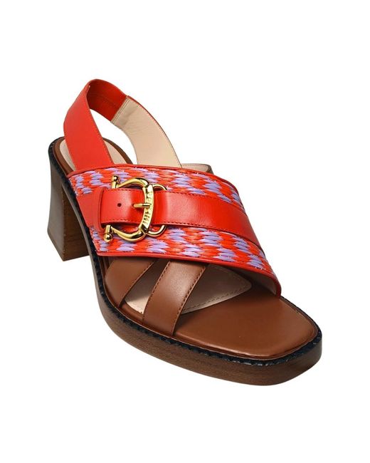 Pollini Red Sandali Cuoio