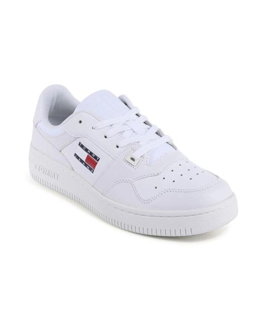 Tommy Hilfiger White Weiße Ledersneakers