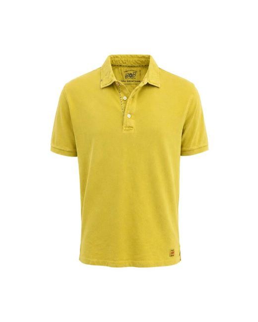Bob Poloshirt Met Korte Mouwen in het Yellow voor heren