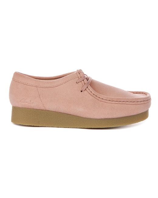 Clarks Pink Laced Shoes