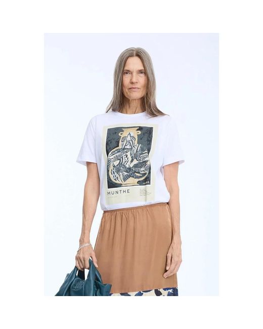 Munthe Tops ,Wit ,T-Shirts in het White