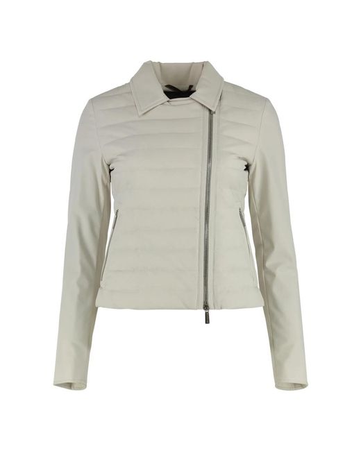 Moorer Jassen ,Ganzendons Techno Fabric Jas in het Gray