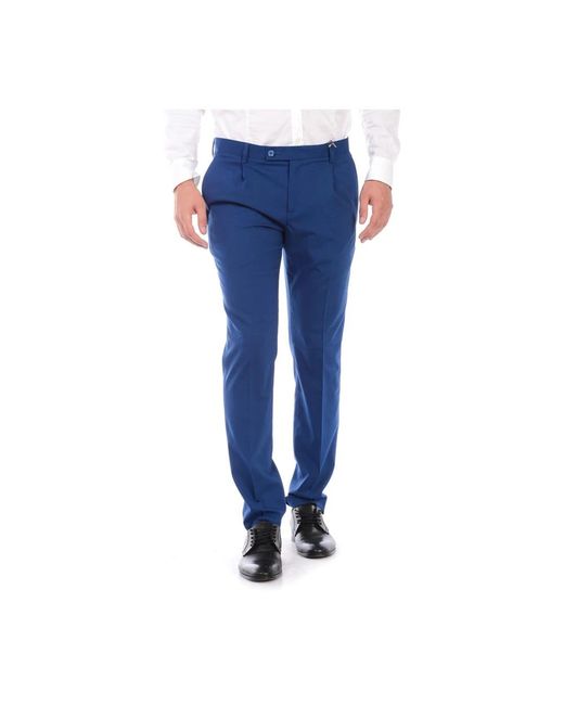 Daniele Alessandrini Blue Suit Trousers for men