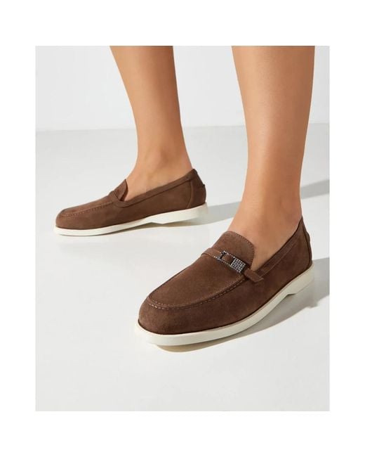Le Silla Brown Loafers