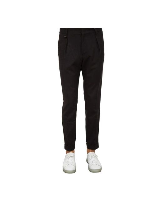 Paolo Pecora Black Slim-Fit Trousers for men