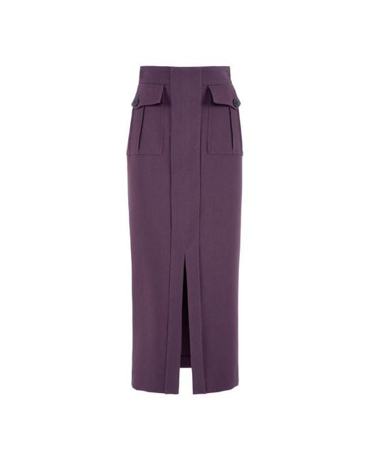 Nenette Purple Pencil Skirts