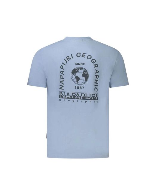 Napapijri Blue T-Shirts for men