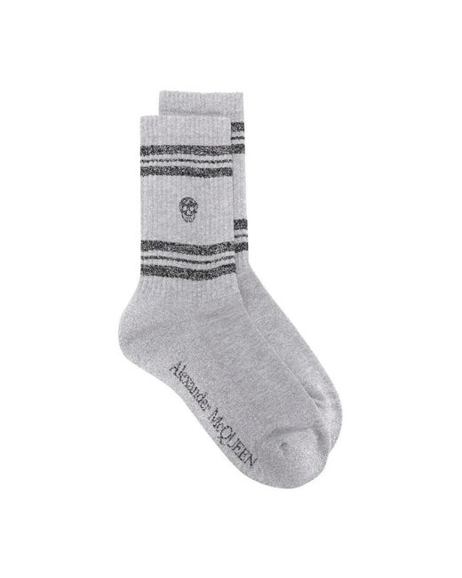 Alexander McQueen Gray Socks