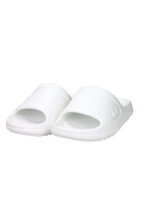 Sun 68 Slippers Monoblock Logo in White für Herren