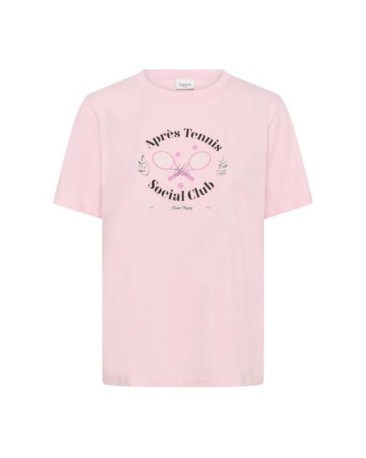 T-Shirts Saint Tropez de color Pink