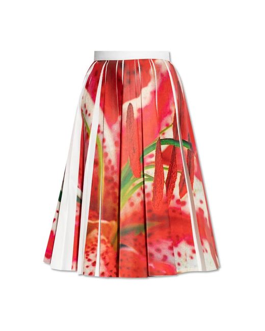 Midi Skirts Tory Burch de color Red