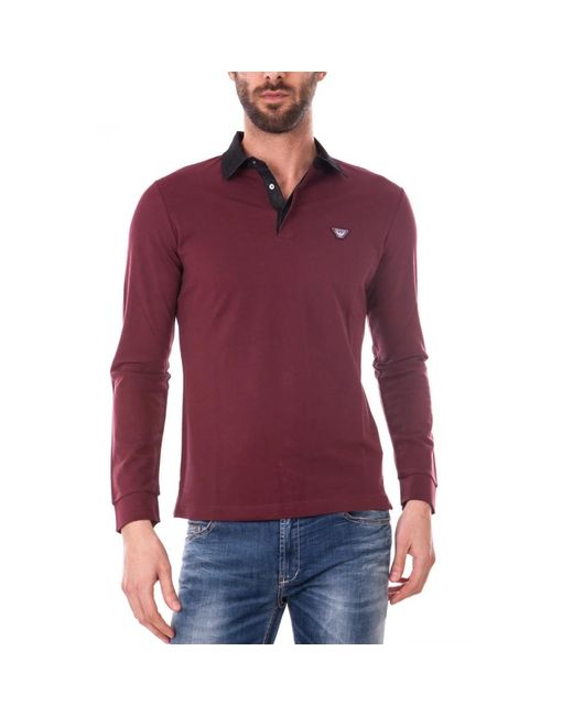 Armani Jeans Polo in het Purple voor heren