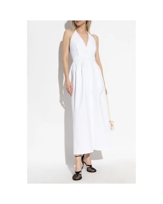 Max Mara White Kleid Mit Abnähern