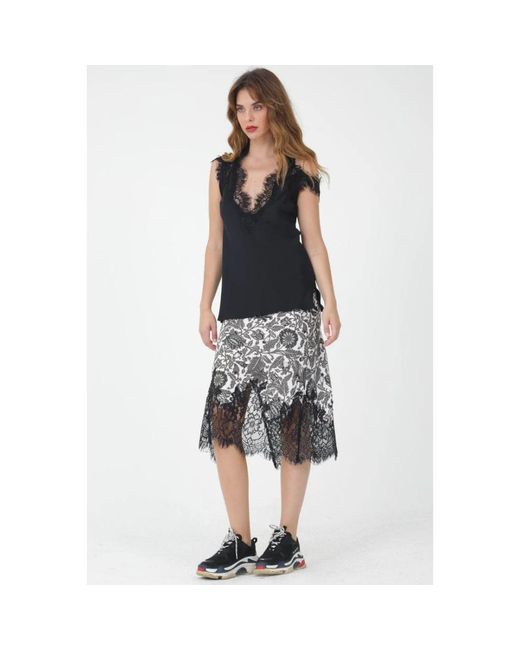 Gold Hawk Black Sleeveless Tops