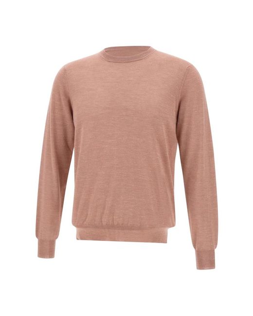 FILIPPO DE LAURENTIIS Pink Round-Neck Knitwear for men