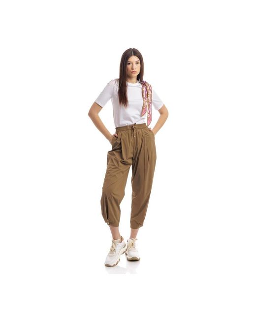 Herno Brown Cropped Trousers