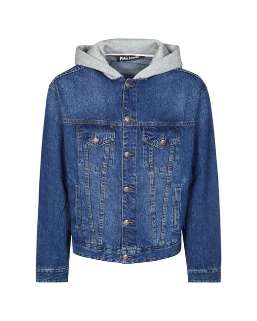 Palm Angels Blue Denim Jackets for men
