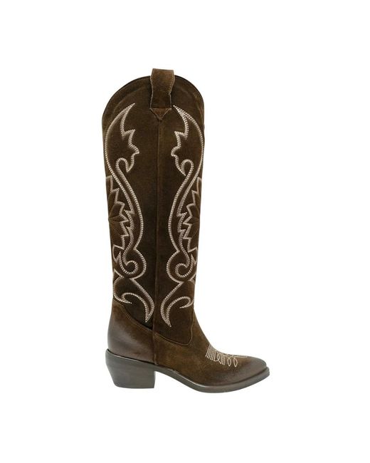 P.A.R.O.S.H. Brown Cowboy Boots
