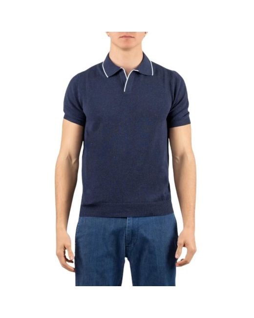 Gran Sasso Blue Polo Shirts for men
