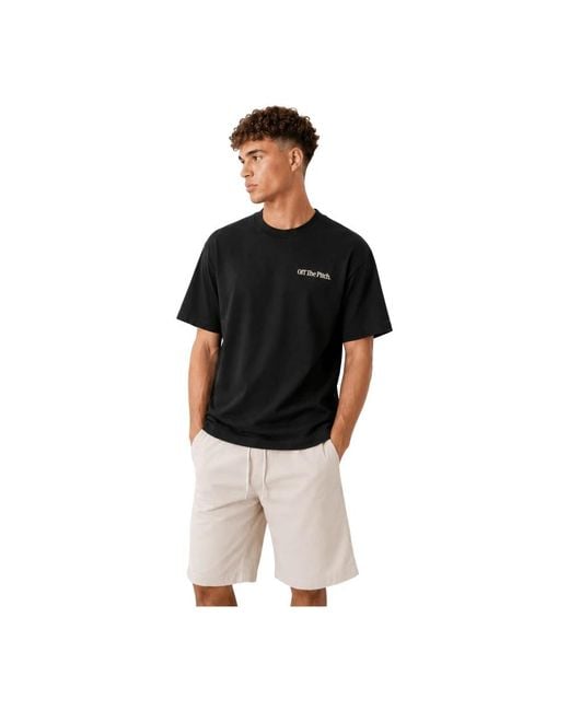 Off The Pitch Black Oversized Tops for men