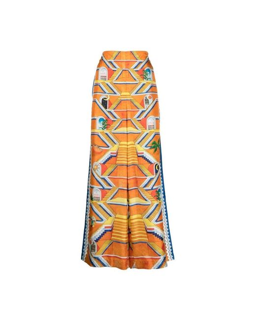 Casablanca Orange Wide Trousers