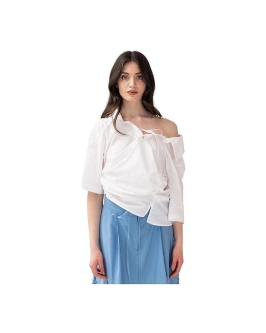 Erika Cavallini Semi Couture White Blouses