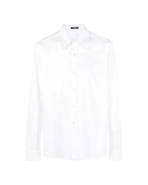 Balmain White Formal Shirts for men