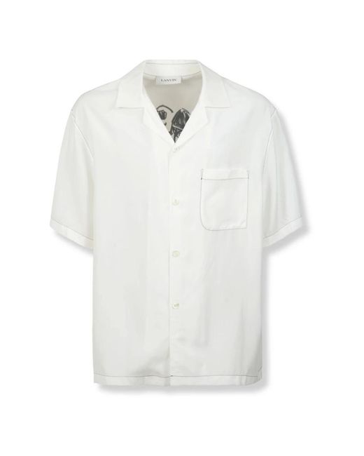 Lanvin White Short Sleeve Shirts for men