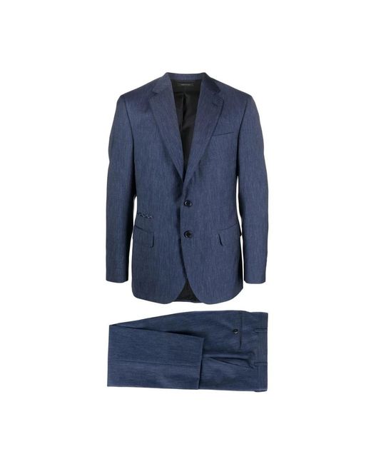 Brioni Blue Single Breasted Suits for men