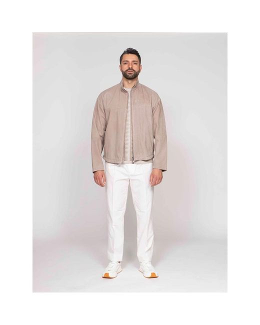 Emporio Armani Brown Light Jackets for men