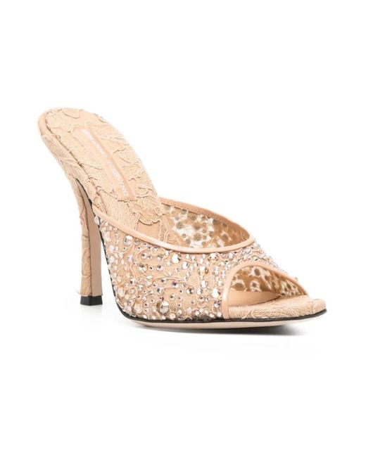 Ermanno Scervino White Heeled Mules