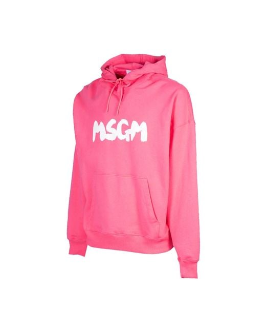 MSGM Pink Hoodies for men