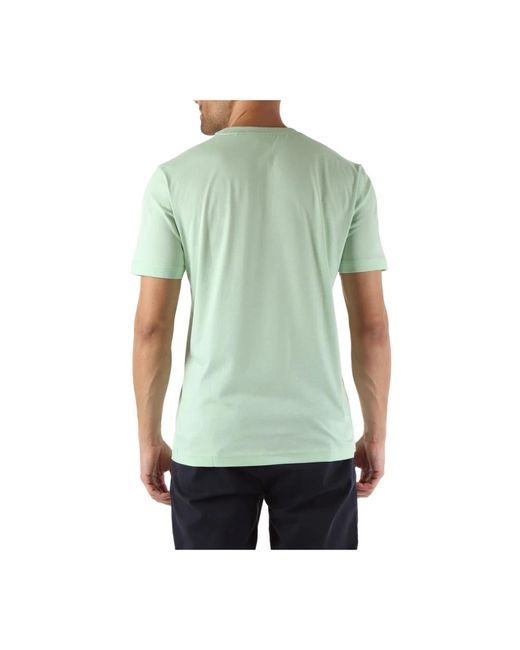 Boss Baumwoll frontdruck t-shirt in Green für Herren