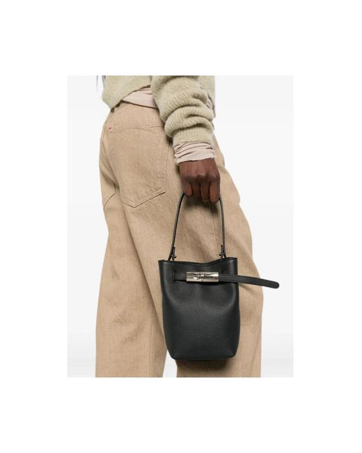 Longchamp Black Bucket Bags