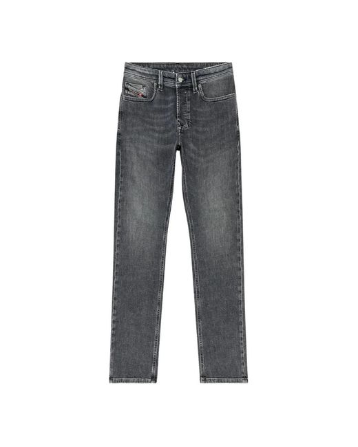 DIESEL Gray Straight Fit Jeans for men